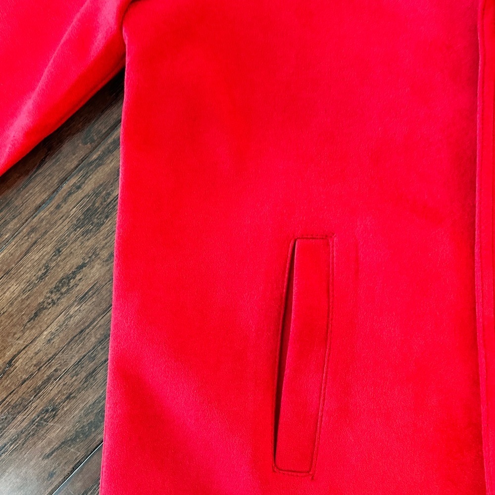 Soho Apparel Bright Red Pea Coat - Picture 3 of 6